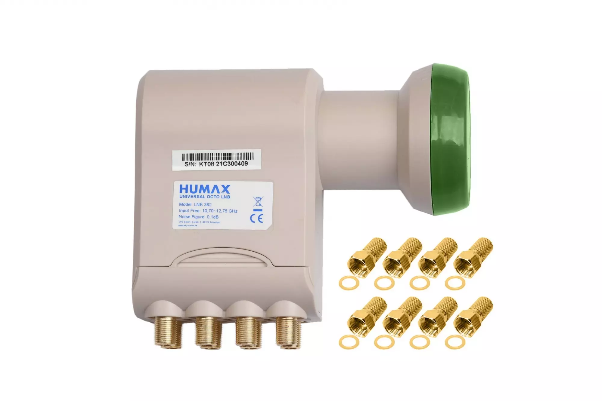 Humax Green Power Octo LNB 382 Sat Octo-LNB 0,1dB nachhaltig 8 Teilnehmer