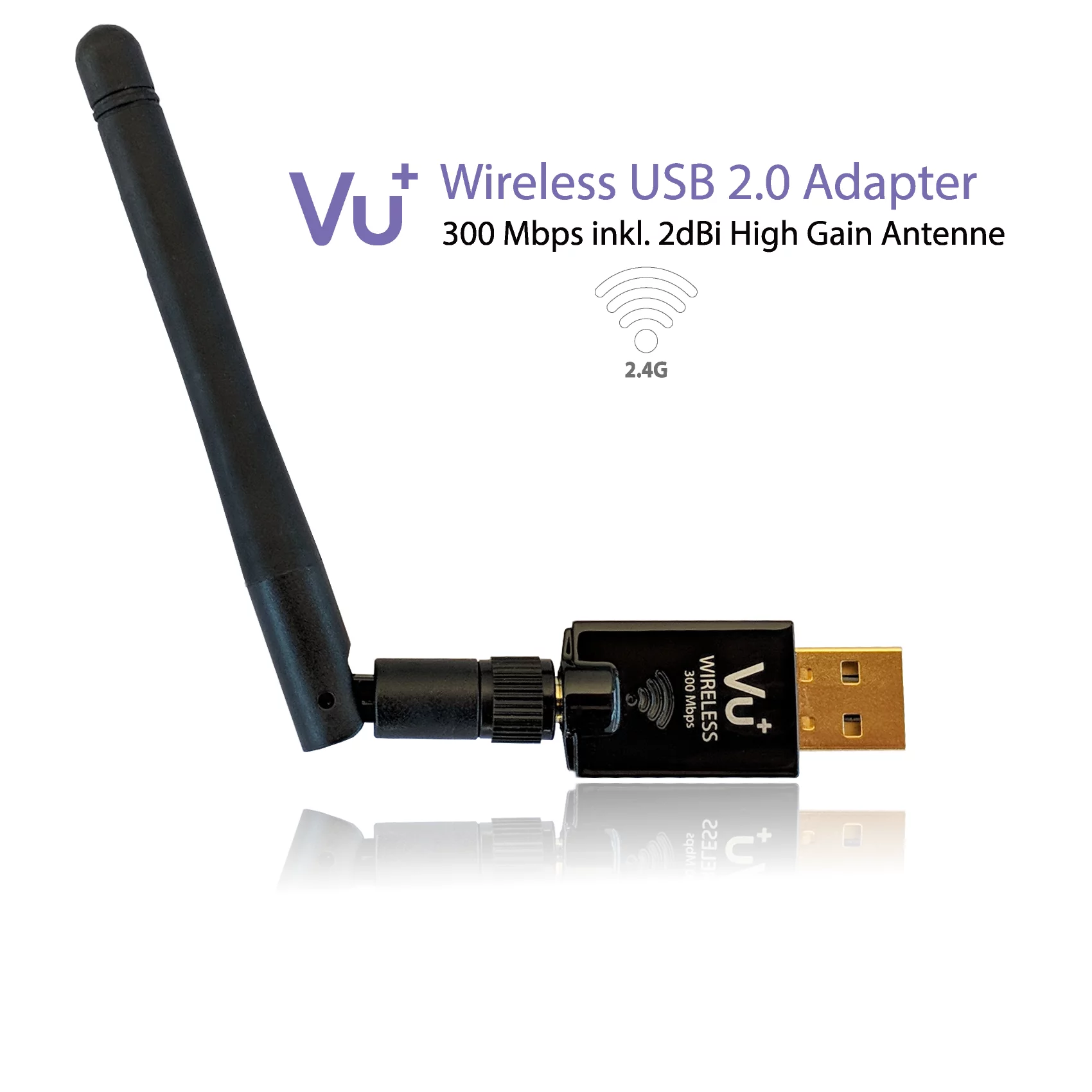 VU+ Wireless USB 2.0 Adapter 300 Mbps inkl. Antenne